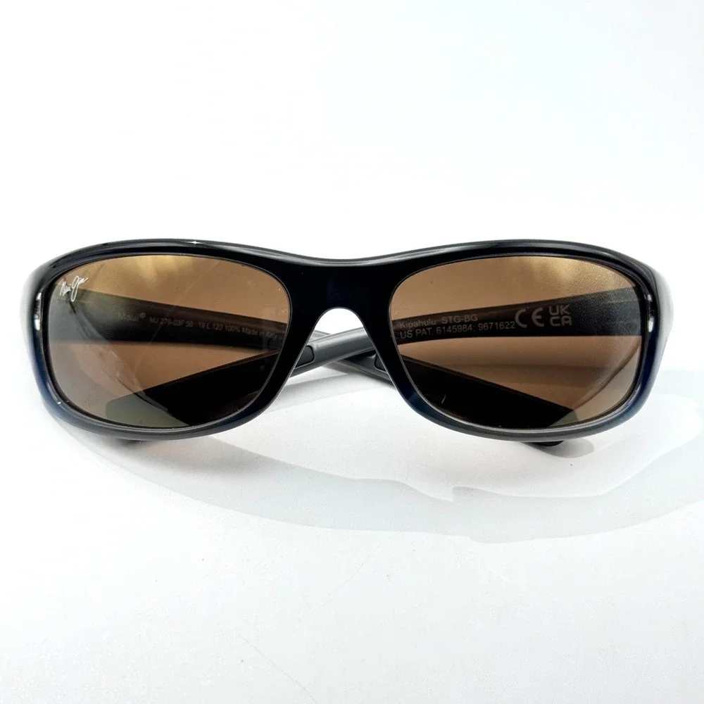 Maui Jim Sunglasses Kipahulu STG-BG MJ279-03F Brown Wrap Frame Bronze Lens 59mm